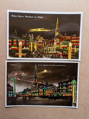 Old postcard blackpool - old,