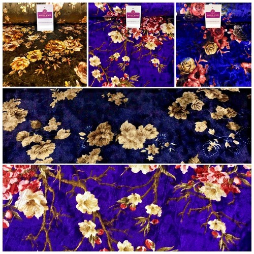 Vintage floral velvet velour - floral,