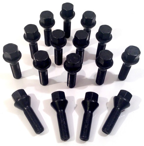 Black extended wheel bolts