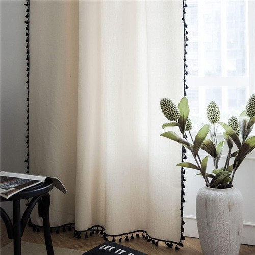 Boho vintage tassel curtain - tassel,