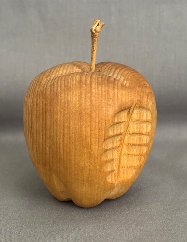 Vintage wooden apple - vintage, ornament