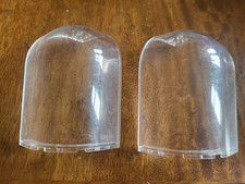 2x Lego 6002 Corner Panel 6x6x9 Convex with Curved Top Transluscent  Clear