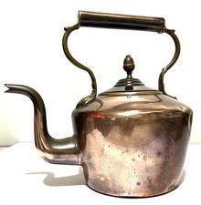 Large antique copper kettle - copper,
