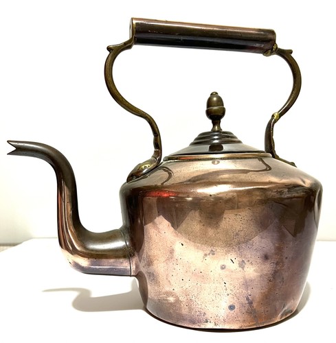 Large antique copper kettle - large,