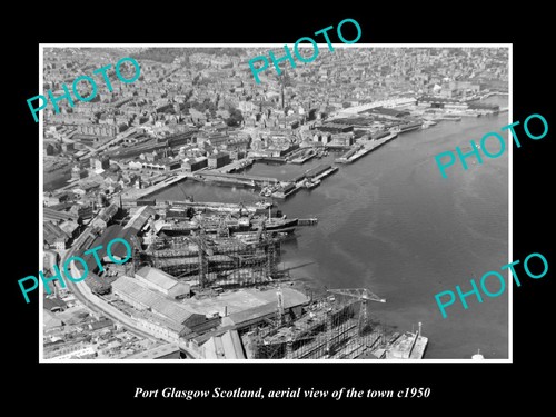 Port glasgow scotland aerial - scotland,