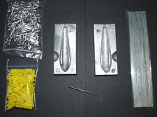 DCA 4-7oz WEIGHT GRIP LEAD MOULD KIT LOOPS WIRES ROLLERS BEACH COD SEA FISHING