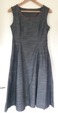 Nomads Sleeveless Fitted Chambray Dress AND matching Jacket, blue size 10