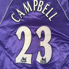 Rare Original CAMPBELL 23 Tottenham Hotspur 1998/ 1999 Away Football Shirt Large
