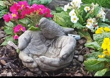 STONE GARDEN BIRD IN HAND BIRD