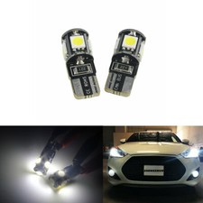 2X T10 XENON WHITE W5W 501 SIDE LIGHT CAR LED BULBS 99% ERROR FREE CANBUS  6000K