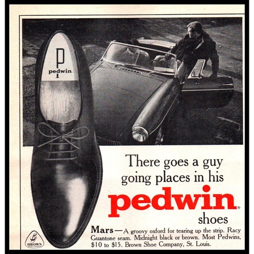 1967 pedwin shoes mars oxfords - 1967,