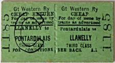 GT WESTERN RY - LLANELLY to PONTARDULAIS