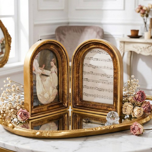 Antique gold diptych frame - antique,