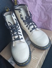 Dr. Martens Women's cream Leather Boots Size 4