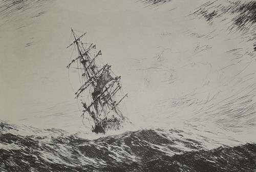 Briscoe sailing ship stormy - ship,