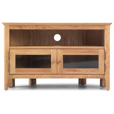 Enfield Oak Corner TV Unit with Doors - Clearance Sale