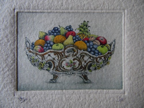Silver bowl fruit original - bowl, fruit.