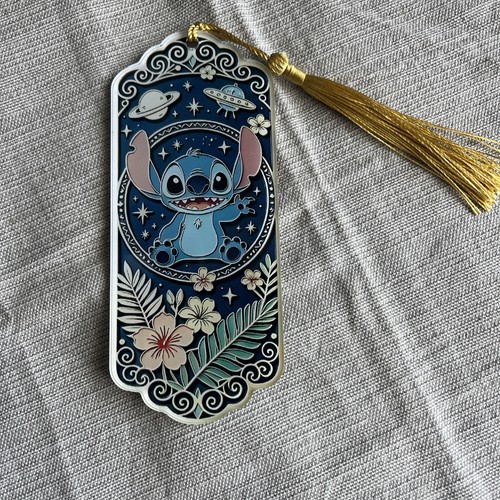 Stitch space flowers bookmark - space,