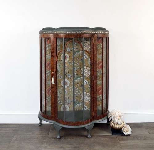 Wooden green display cabinet - wooden,