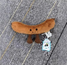 Jellycat sausage hot dog plush