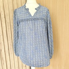 M & S Blue White Stripe Tunic