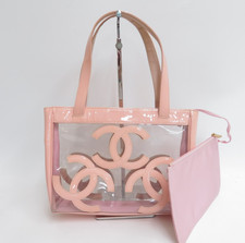 CHANEL Vinyl Triple Coco Handbag Tote Bag  #42864