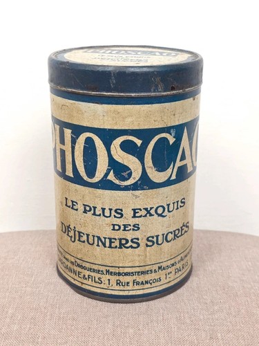 Vintage french metal cocoa tin - french,