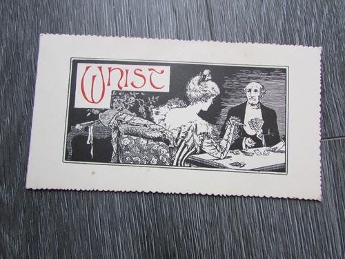 Victorian playing cards scene - cards,
