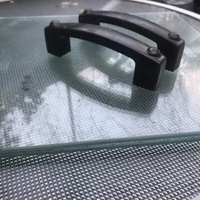 2 x chip shop Top range Heater Display Glass Doors & Handles Heat Resistant