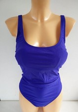 WOMENS FIGLEAVES 32E ZANZIBAR NAVY BLUE UNDERWIRED TUMMY CONTROL SWIMSUIT 187254