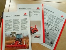 3 Vintage Massey Ferguson Sales Brochures Power Harrow/Disc's/Baler