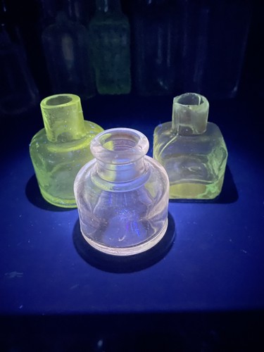 Vintage antique ink well - 3x,