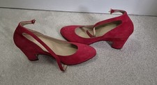Hobbs red suede shoes