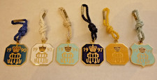 SIX VINTAGE ROWING CLUB SPORTS ENAMEL BADGES HENLEY ROYAL REGATTA 1990 - 1999