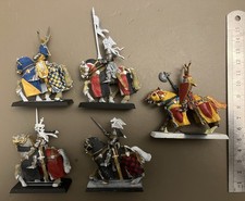Citadel GW Warhammer WFB " 5 x Bretonnian Knights “ Part Painted