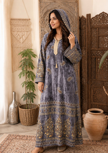 Muslim hooded abaya dress - muslim,