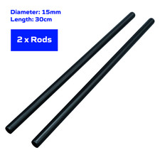2 x 15mm Rod 30cm Aluminium
