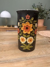 1967 VINTAGE FLORET BRENTLEIGH WARE LARGE FLORAL VASE approx 27cm tall