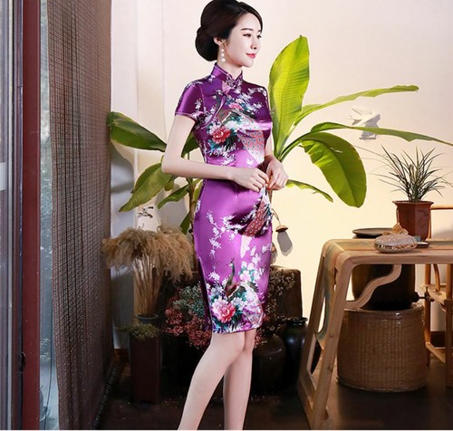New luxurious purple satin - new,