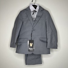 Vivaki Boys Tails Suit Age 4 Yrs Grey 5 Piece Set Wedding Page Boy Occasion