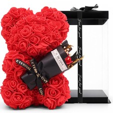 Rose teddy bear with bouquet - rose,
