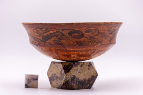 Mayan orangeware bowl