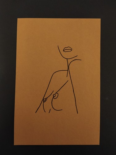 Hand drawn erotic nude - hand,