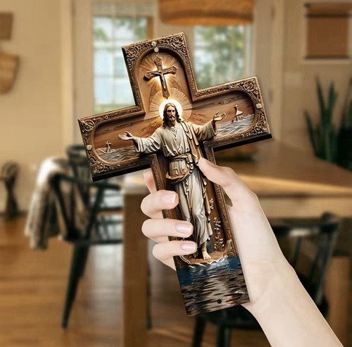 Wooden jesus christ cross - wooden,