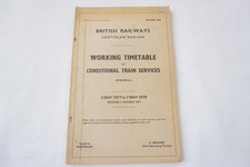 1977 Southern Region Railway Working Timetable Section WK