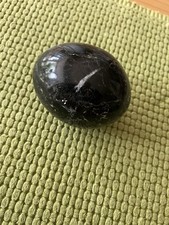 Beautiful Vintage Polished Granite Black Egg