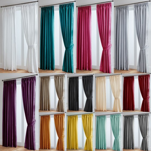 Faux silk curtains luxury - faux,