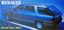 Renault Cars Range 5 / 9 / 11 / 21 / 25 / Espace / GTA Brochure 1987