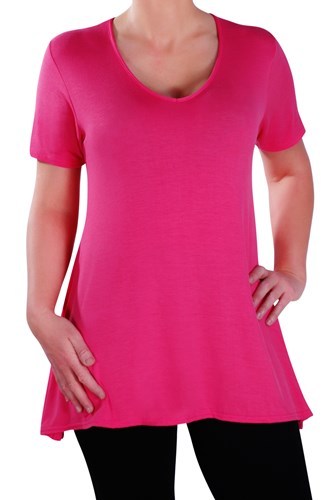 Womens plain neck plus - womens, v