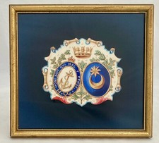 Armorial Watercolour Naval Coronet, Royal Navy Fouled Anchor & Portsmouth Crest.